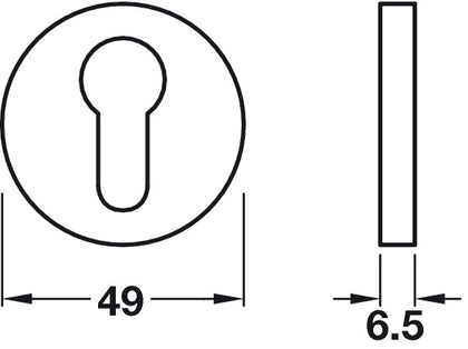 Lita Escutcheons D49mm Pro Cyl 304 SSS