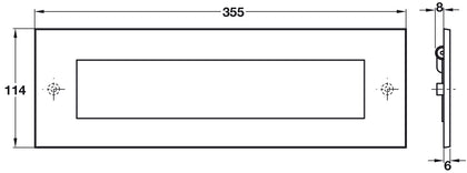 Letter Plt Sprung Flap 355x114mm Brs PC