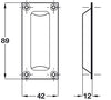 Flush Pull Hdl 89x42mm Brass PB