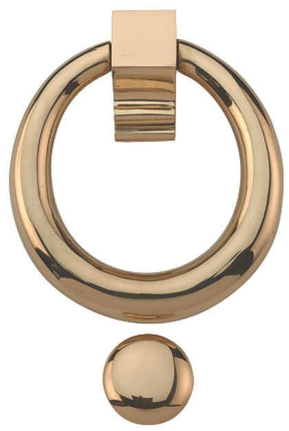 Door Knocker Ring 109x140mm Brass PB