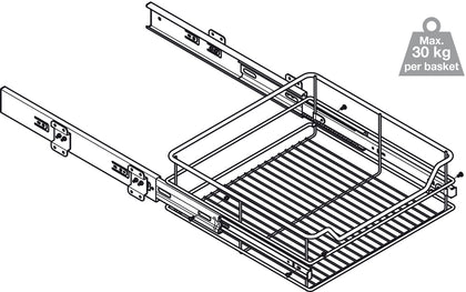 Veg Basket Acrylic Inserts 400mm White