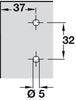 2mm Mounting Plate 1prt Slide Cruci PM Euro
