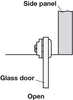 90D Glass Door Pivot Hinge 6.8mm Inset
