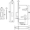 Mortice Cyl Deadlock Case 44/64mm SSS