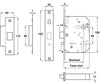 Mortice Nightlatch Case w 75/76mm SSS