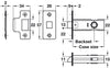 Startec Tubular Mortice Latch 46/66mm SB