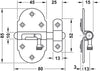 Tower Bolt w Keep 87x45mm Steel PNP