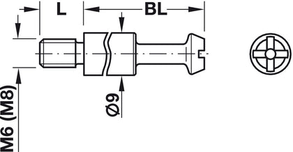 Maxifix ConnBolt S35 M6x35mm Galv St