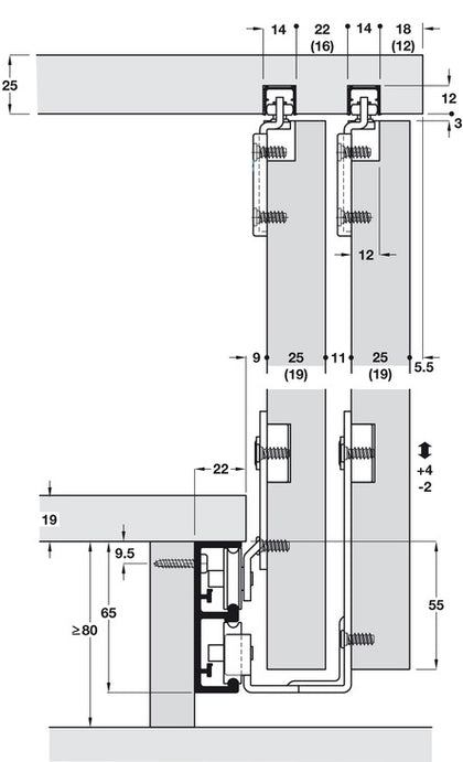 Eku Combino 45H MS 25mm FitSet 2Dr