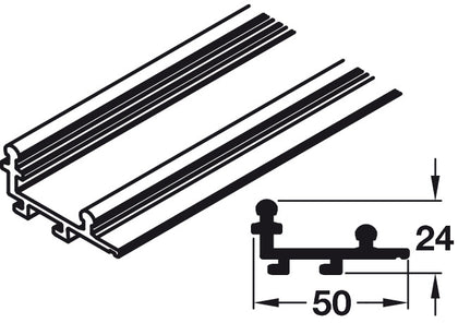 Hawa Antea 50/FS+80/FS Track Set 2.5m