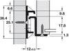 Drawer Runner Roller/Base Sgl 35kg 600mm Wht