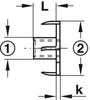 T-Nut Four Prong M4 D15mm St Bright