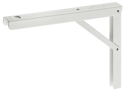 Hinged Bracket Adj 300mm 200kg/Pr St Wht