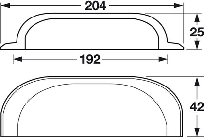 Mulberry Cup Hdl Brass Pol Nkl 192mm cc