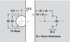 Aximat 300 180D Sgl PivotHinge Arm Screw