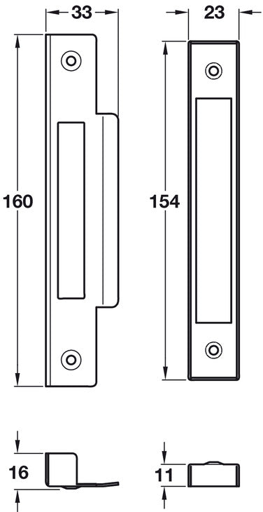 Sashlock RebateSet 13mm 3 Lvr Mortice EB