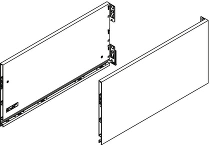 Vionaro Drawer Sides 249/500mm Slv