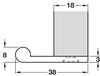 Edge Pull 100x38x3mm Brass IBMA