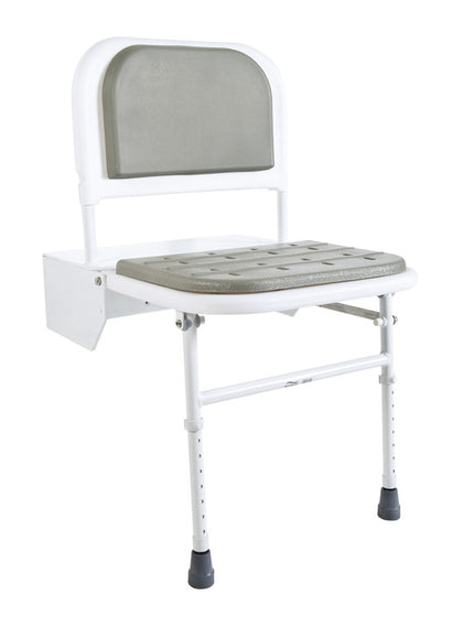 Nyma Doc M Shower Seat w Legs Wht/Grey