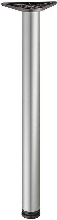 Leg w Adj D80x710mm Silver Col 9006