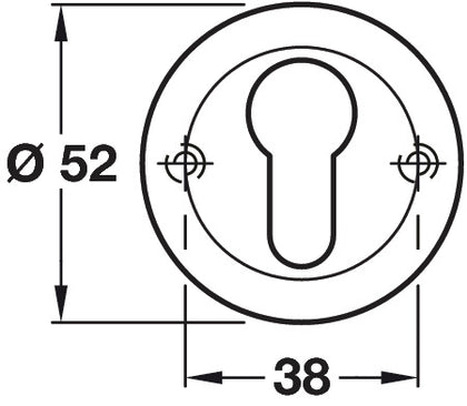 Corfu/Ifni Escutcheons Pro Cyl 304 SSS