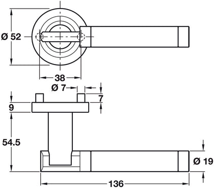 Ifni Lever Hdls/Rose 304 SSS