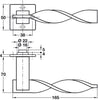 Twist Lever Hdls/Sqr Rose 316 PVD SC