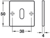 Escutcheon 50x50mm Std KW 316 PVD BC
