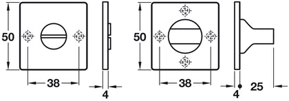 WC Release Set 50x50mm 316 PSS