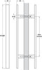 Flat Sec Pull Hdls B2B 300mm cc 316 SSS