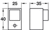 Door Stop/Floor Sqr 40x25x35mm 316 PSS