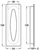 Flush Pull Hdl 150x54mm 304 SSS