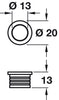 Budget Lock Ferrule Escutcheon D20mm SSS