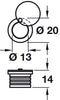 Budget Lock Ferrule Escutcheon w Cov SSS