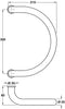 FSB 6673 Pull Hdl BT 350mm cc 304 SSS