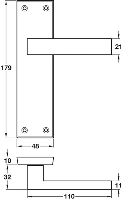 Cheswell Lvr Hdls/Plt Lever Iron BPC