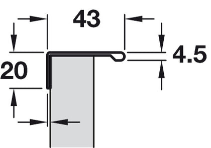 Profile Grip 2.5m Aluminium Silver