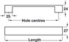 D Pull Handle Alu SSE 24x217x192mm cc