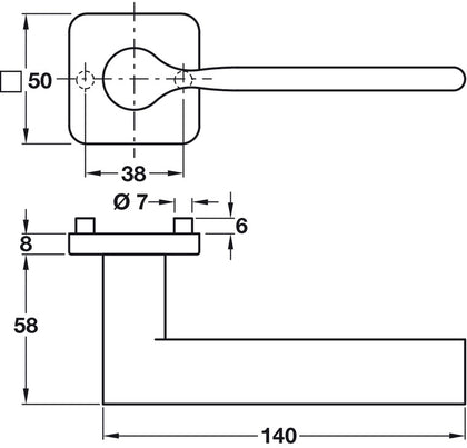 Vola Lever Hdls/Rose ZA PVD SN