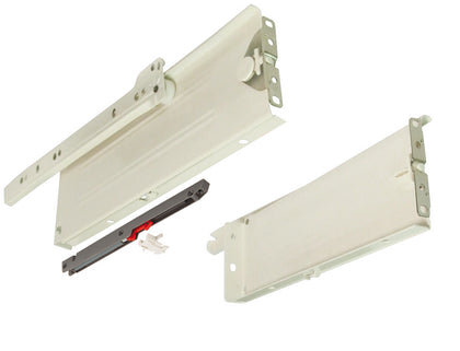Metal Drawer Sides 150/500mm CrWht
