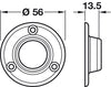 W/Robe Rail D25mm Deluxe Socket White