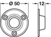 W/Robe Rail D19mm Socket White