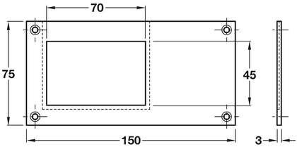 Card Frame Top Entry 150x75mm PAA
