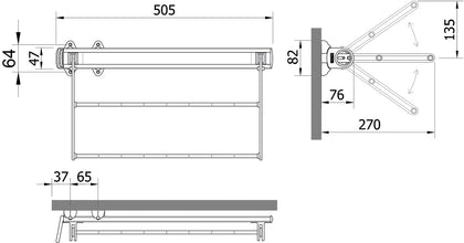 W/Robe PO Fold Shoe Rack 505mm White