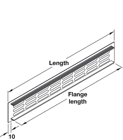 Vent Grille RM 300x100mm Alu Slv F1