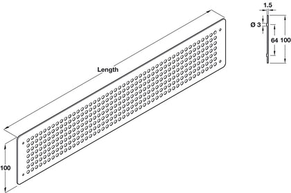 Startec Vent Grille 1000x100mm BSS