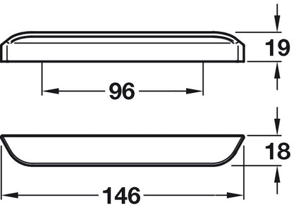 Oxford Pull Hdl ZA Pol Chrome 96mm cc