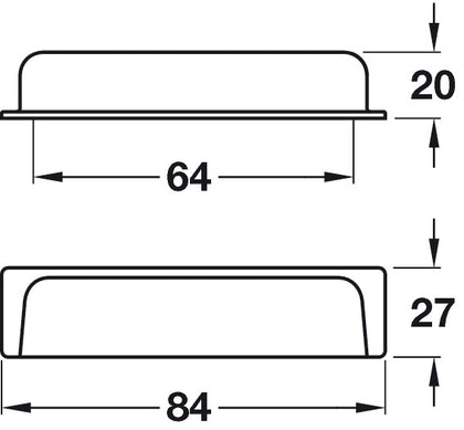 Pearl Cup Handle Sat Nickel 64mm cc