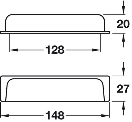Pearl Cup Handle Sat Nickel 128mm cc