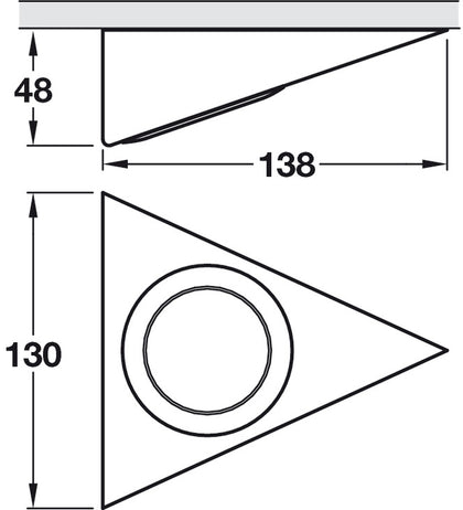 LooxC LED Tri Wedge 12V/2.4W 3000K BN